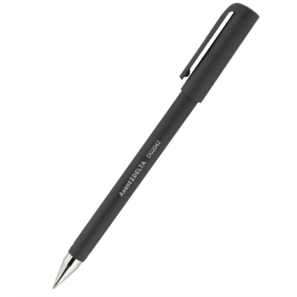 Ручка гелева 0,7 мм DG 2042 AXENT, чорна - Фото 1