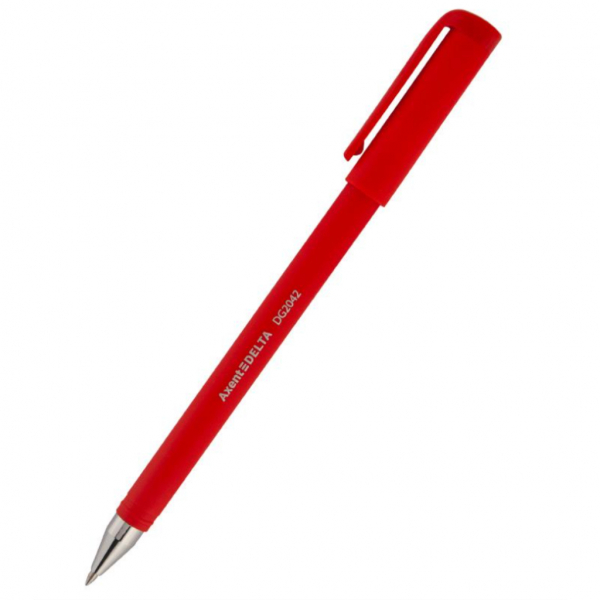Ручка гелева 0,7 мм DG 2042 AXENT, червона - Фото 1