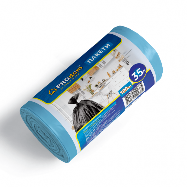 Пакети д/сміття Продом 35л 45*55см, сині (100шт) - Фото 1