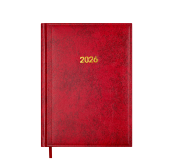 Щоденник датов. 2026 BASE, А5, червоний - Фото 1