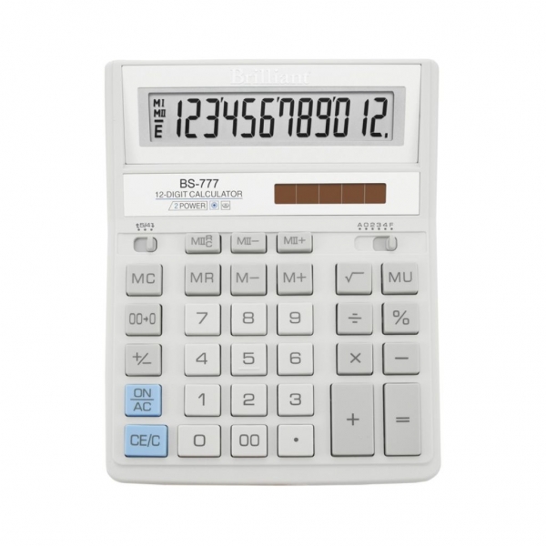 Калькулятор Brilliant BS-777WH білий /12р/ - Фото 1