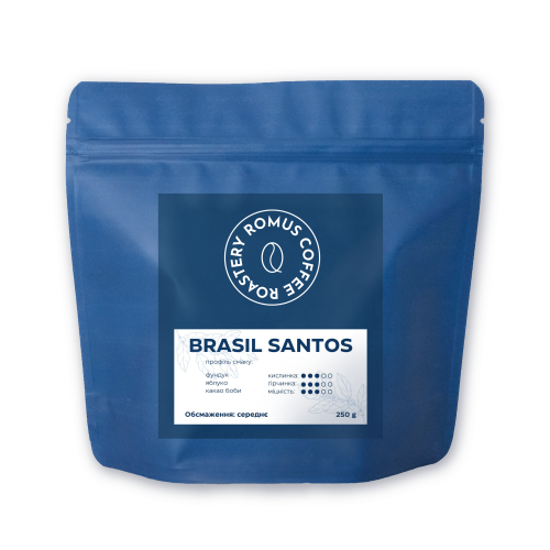 Кава в зернах Romus Coffee Roastery Brasil Santos 250 г (551978) - Фото 1