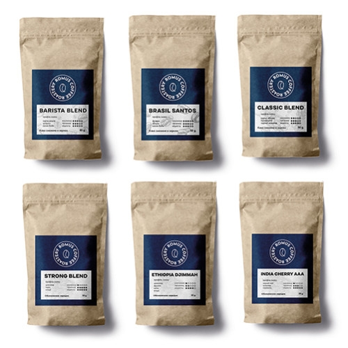 Кава в зернах Romus Coffee Roastery набір 6х50 г - Фото 1