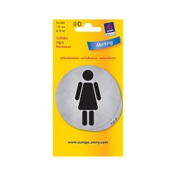 Табличка указательная самоклеящ. "WC"-женский туалет