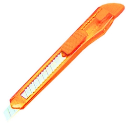 Нож 9мм канцелярский, прозрачный пласт. корпус Soho - Фото 2