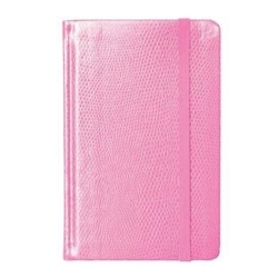 Блокнот Luxury Fashion А5 96арк. кліт. шкірзам. на гумці рожевий - Фото 2