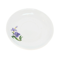 Блюдце біле кругле 140мм "фіолетова орхідея" (6шт/пак)