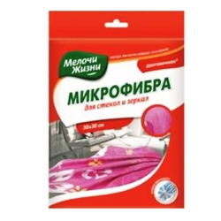 Серветка Мікрофібра для скла та дзеркала (1шт.) Domi