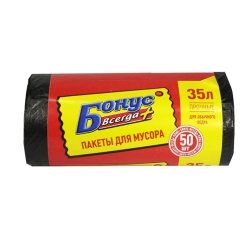 Пакети д/сміття 35л 45*55см (50шт.) чорні Бонус - Фото 2