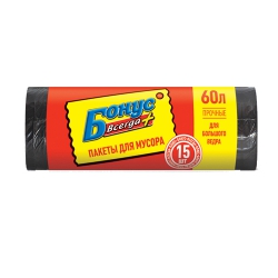 Пакети д/сміття 60л чорні 60*80см (15шт.) Бонус - Фото 2