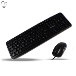 Клавиатура + мышь (проводной комплект) CROWN CMMK-860, USB, черная