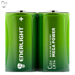 Батарейки Enerlight Mega Power D, LR14 (2 шт.)