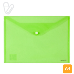 Папка-конверт на кнопке А4 зеленая Axent (12шт/уп)