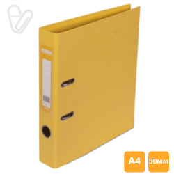 Папка-реєстратор А4 двост. 5 см, жовтий ELITE