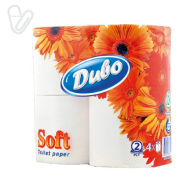 Бумага туалетная белая 2-слойная (4 шт./уп) Диво Soft 