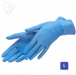 Перчатки нитриловые L (100шт./уп.), синие