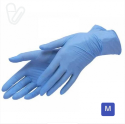 Перчатки нитриловые М (100шт./уп.), синие