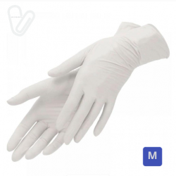Перчатки латексные смотровые неопудренные, текстурированные, М (100 шт/уп) белые MedTouch - Фото 4