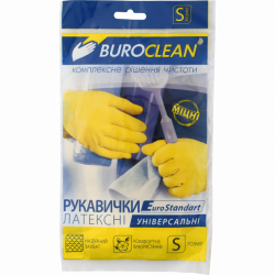 Рукавички господарські,жовті S  Buroclean 10200300