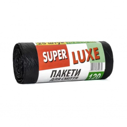 Пакети д/сміття Super Luxe 120л 67*105см, чорні (25шт)