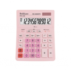 Калькулятор Brilliant BS-8888PK, рожевий /12р/