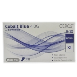 Рукавички нітрілові XL Ceros (100шт./уп.), сині